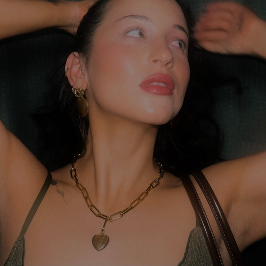 Alma Tiger Eye Heart Necklace