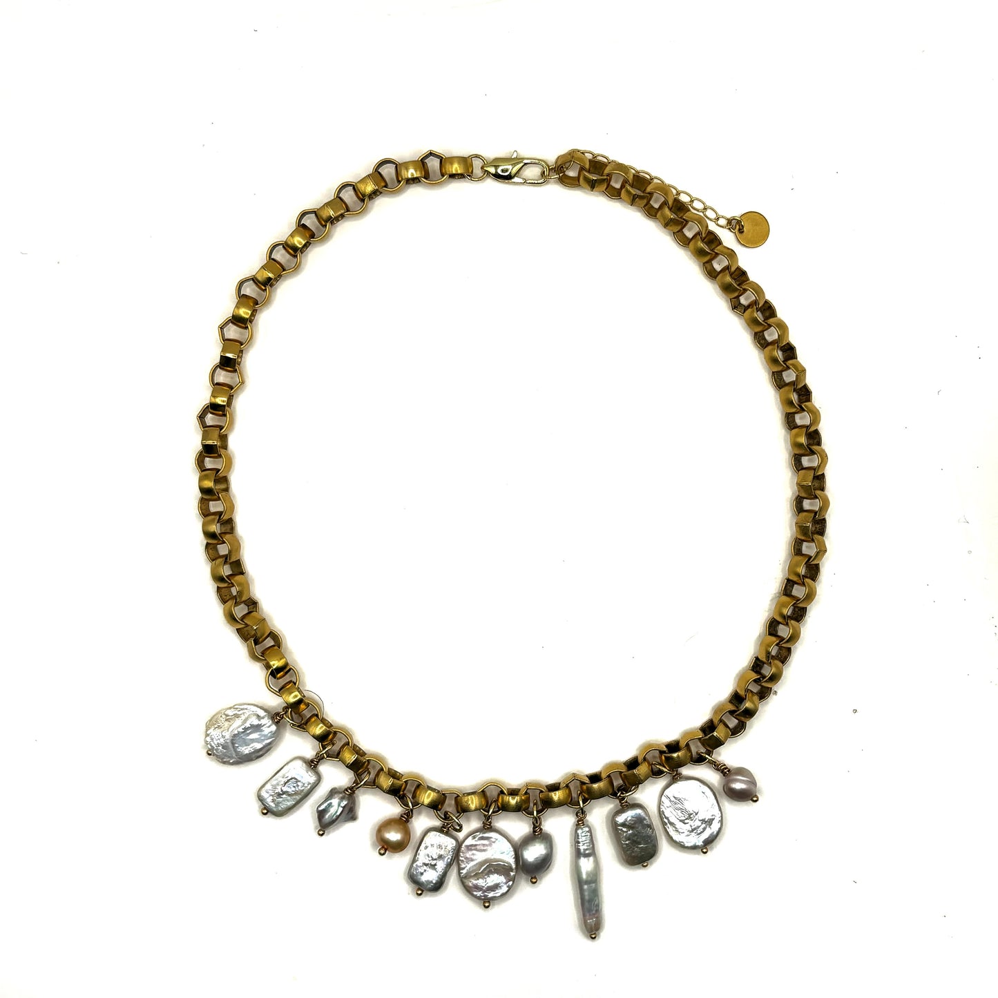 Nova Freshwater Pearl Charm Necklace